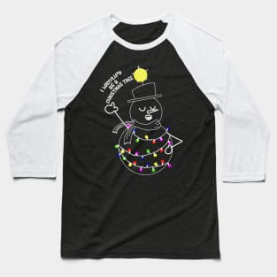 Snowman Christmas Tree Baseball T-Shirt